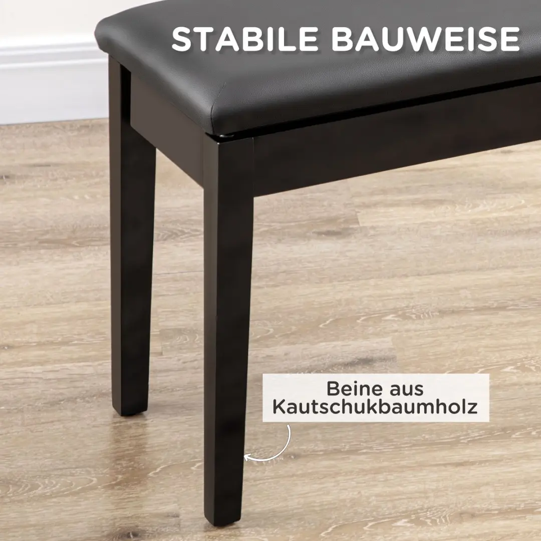 Homcom Klavierbank F12-012V00 - Zwart