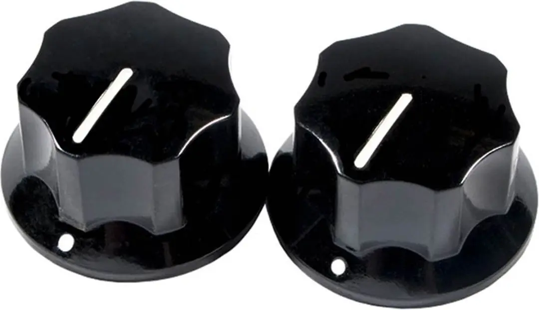 Fender Vervangende Knopenset Jaguar/Mustang Bas - Groot - Zwart