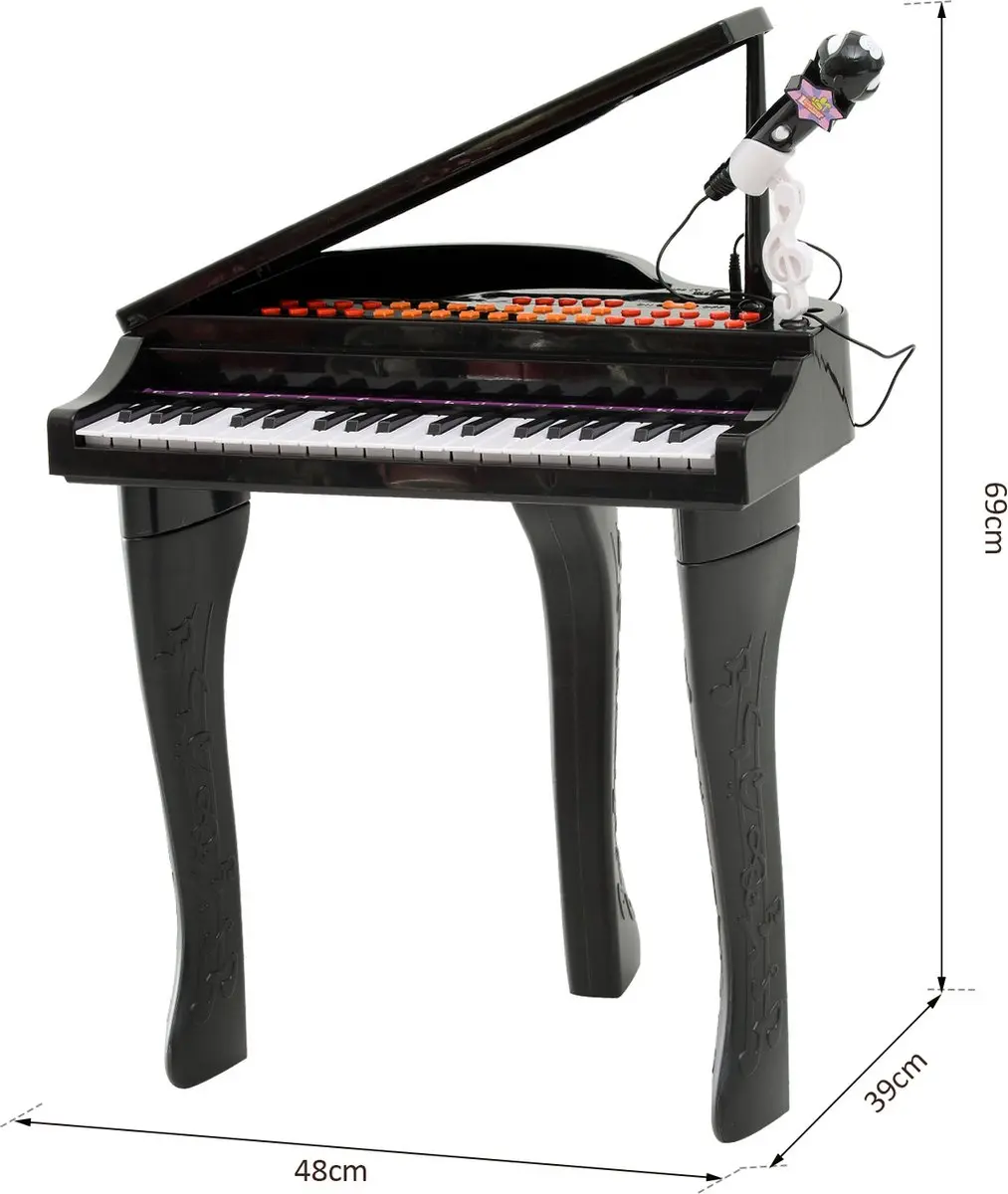 Homcom Kinderpiano 25 Toetsen - Zwart