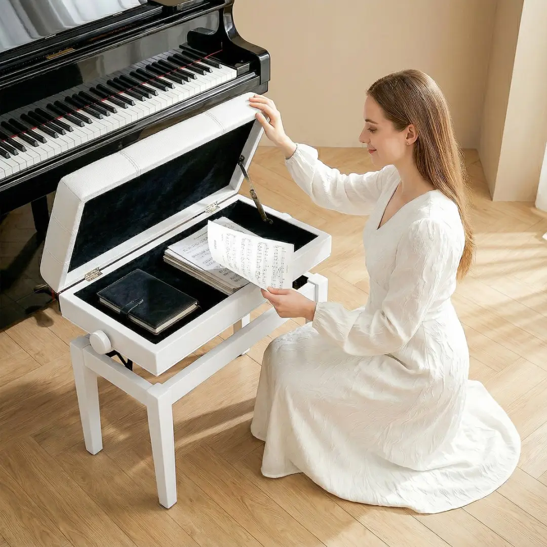 Homcom Pianobank - Wit