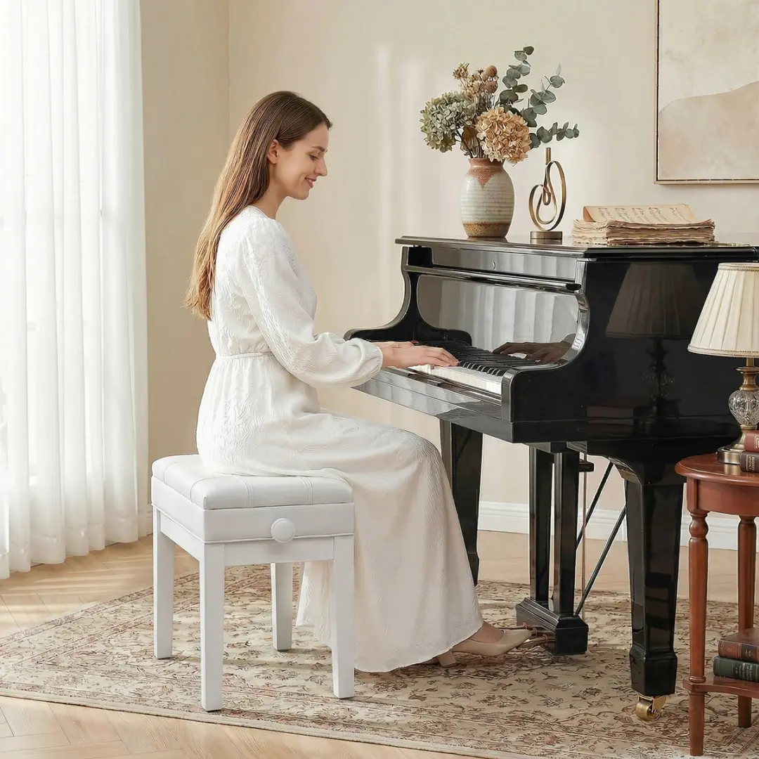 Homcom Pianobank - Wit