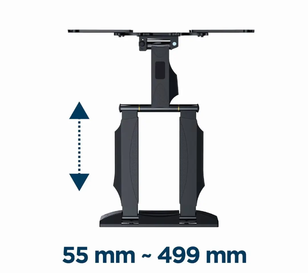 Gembird WM-55ST-01 Full-Motion TV Wandbeugel 32-55" - 32kg - Zwart - afbeelding 6 van 6
