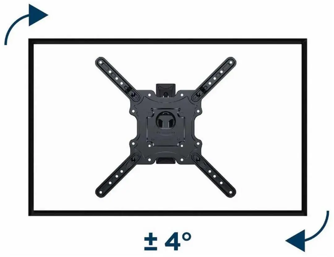 Gembird WM-55ST-01 Full-Motion TV Wandbeugel 32-55" - 32kg - Zwart
