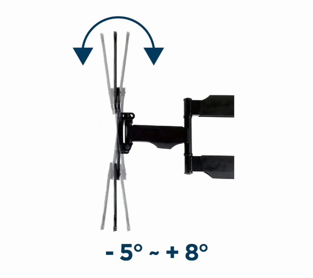 Gembird WM-55ST-01 Full-Motion TV Wandbeugel 32-55" - 32kg - Zwart