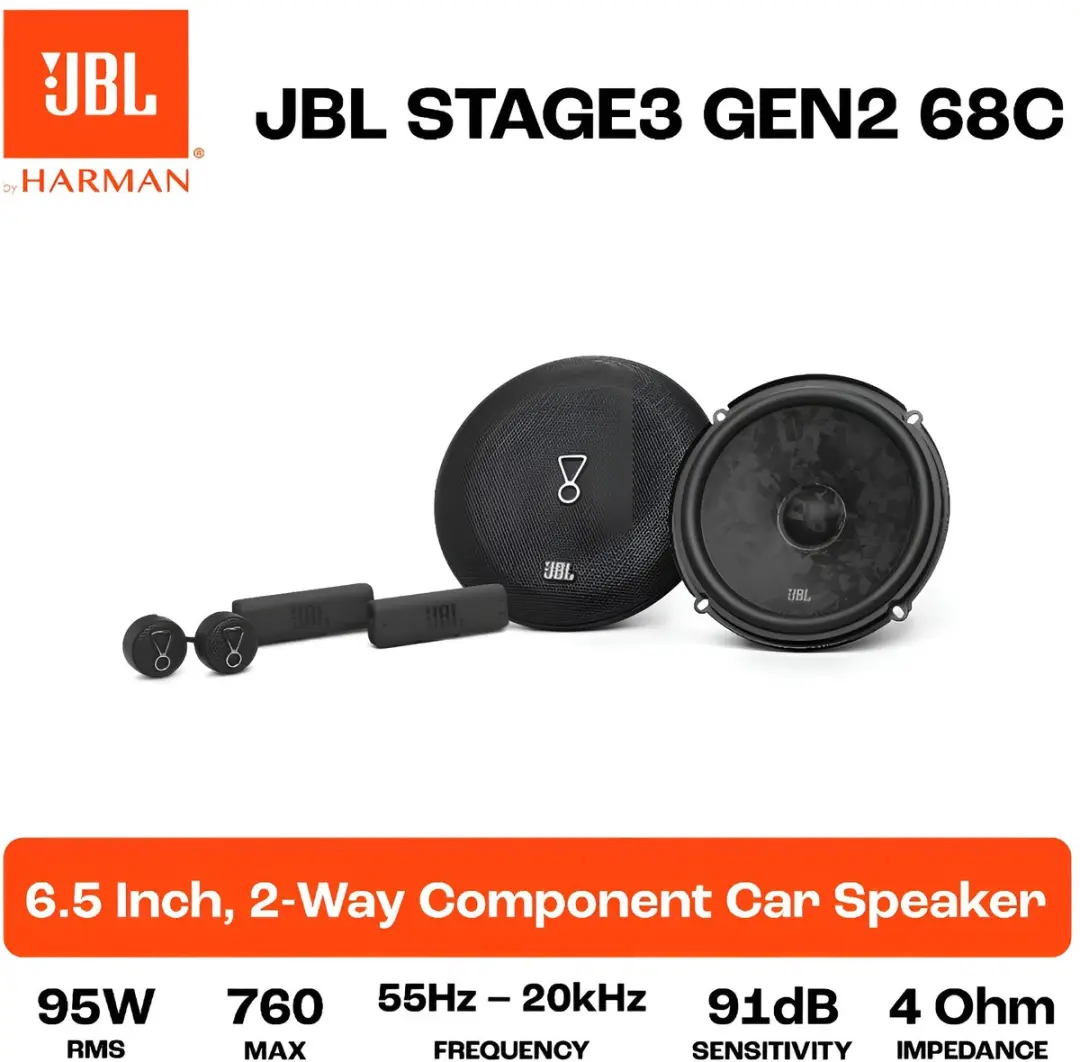 JBL Stage3 68C Componenten 6,5 inch - 760W - Zwart - afbeelding 6 van 6