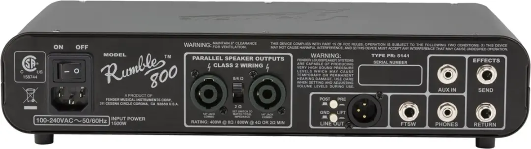 Fender Rumble 800 Head Basversterker