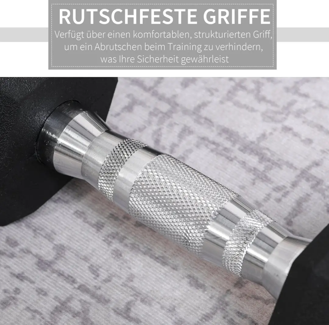 Homcom Set van 2 Korte Halters A91-015V01 - Zwart
