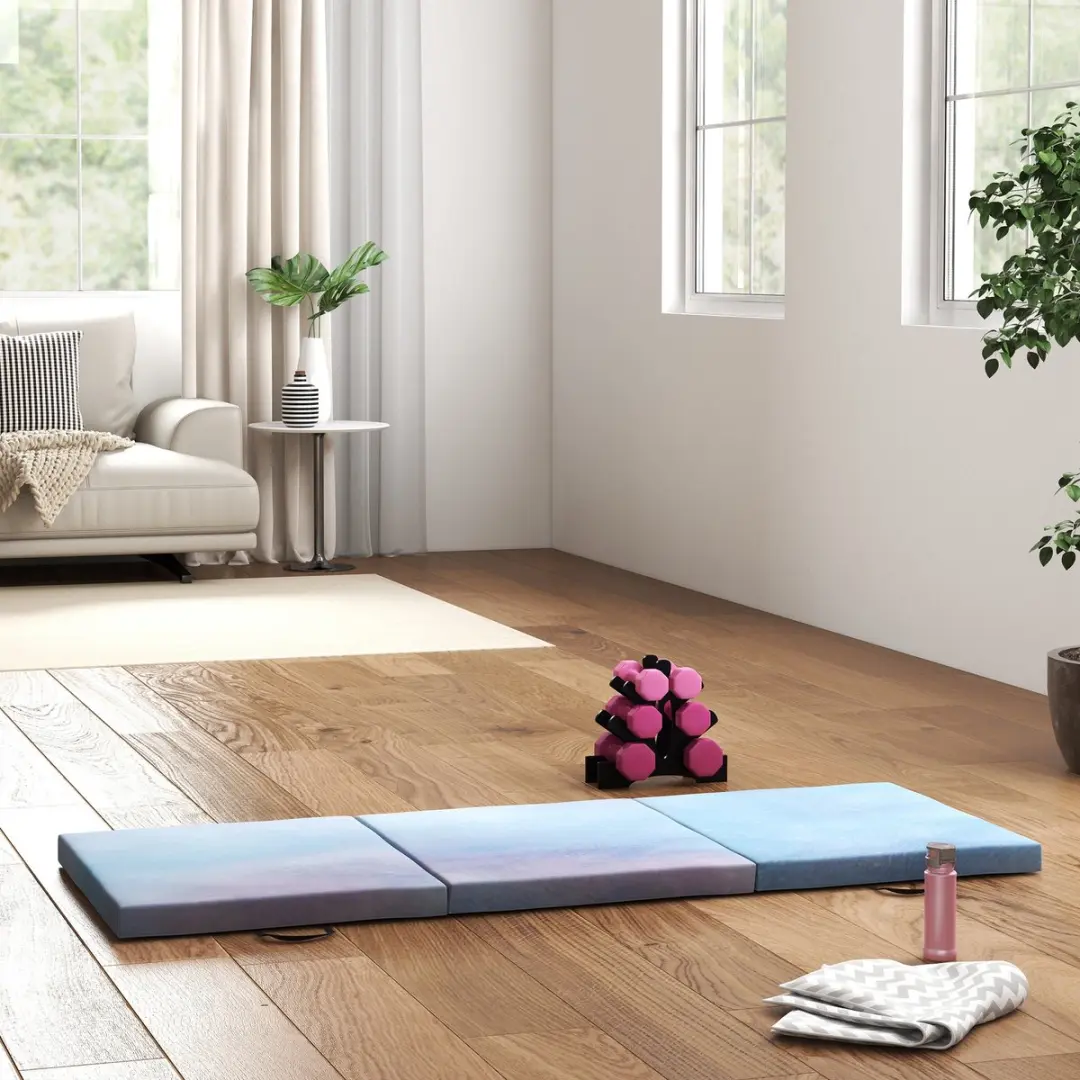 Homcom Gymnastiekmat EPE 180x60x5cm - Blauw