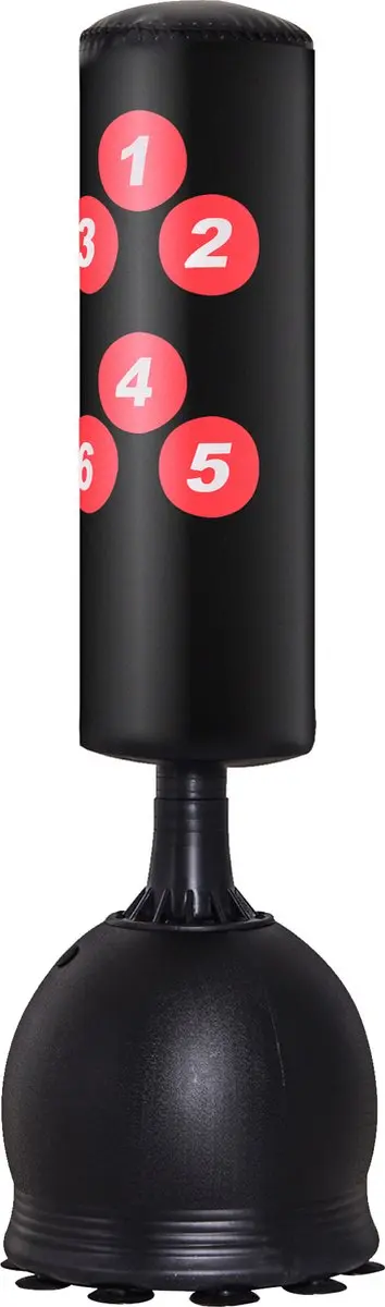 Homcom Staande Bokszak A91-063 - Zwart
