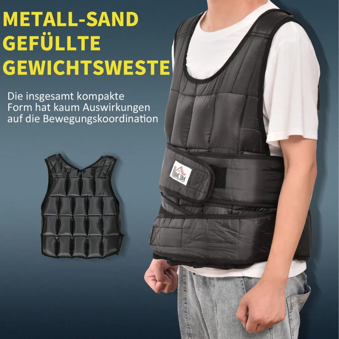 Homcom Gewichtsweste Oxford - 60x50cm - Zwart