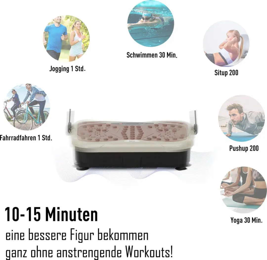 Homcom Fitness Trilplaat 200W - 99 Programma's - Zwart