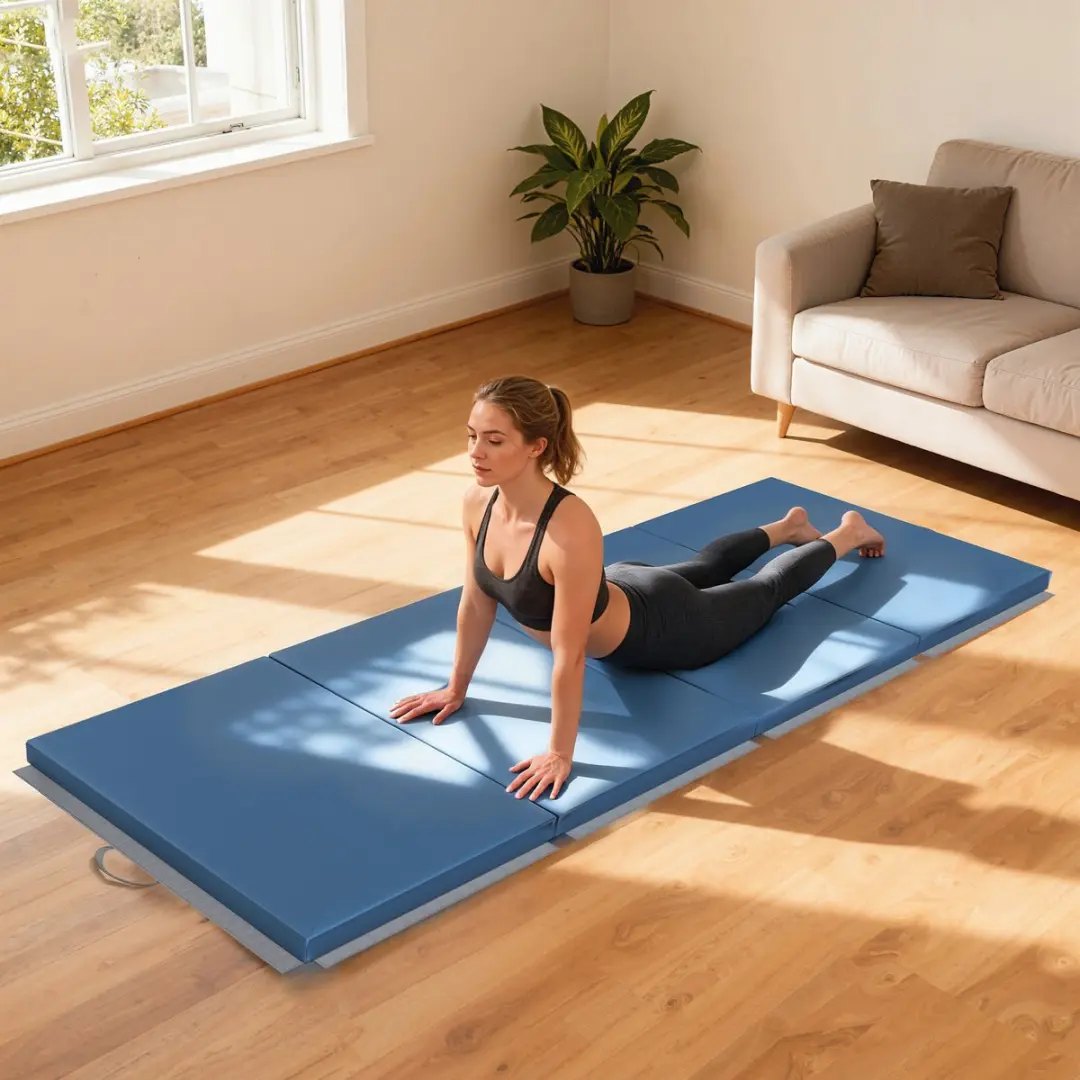 Homcom Gymnastiekmat 240x120x5cm - Lichtblauw