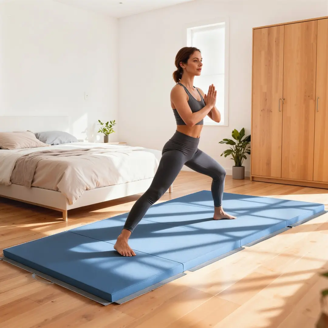 Homcom Gymnastiekmat 240x120x5cm - Lichtblauw
