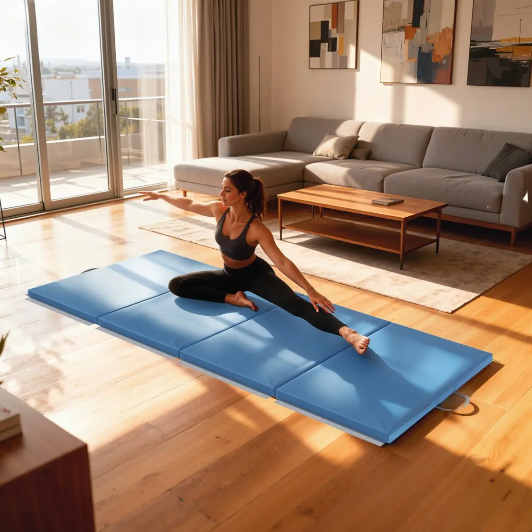 Homcom Gymnastiekmat 240x120x5cm - Lichtblauw