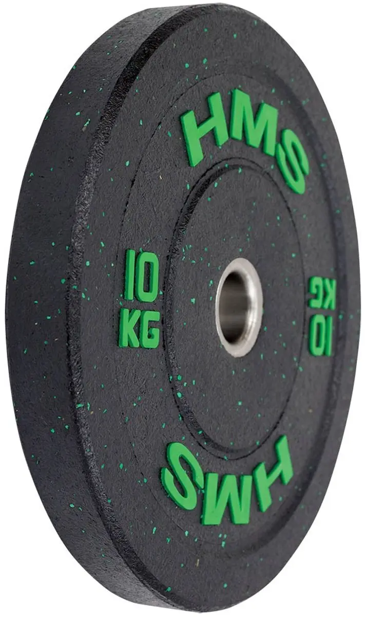 HMS Bumper Plate Olympische Halterschijf 10kg - Groen