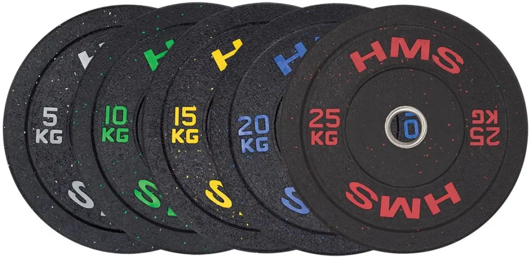 HMS Bumper Plate Olympische Halterschijf 10kg - Groen