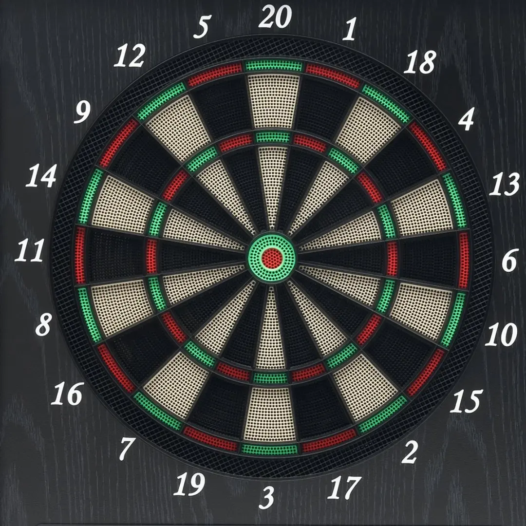 Homcom Sensova Digitaal Dartbord 35cm - 27 Spellen/202 Variaties - 8 Spelers
