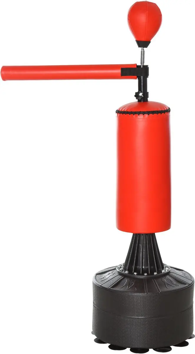 Homcom Vrijstaande Bokszak A91-100 - Zwart/Rood
