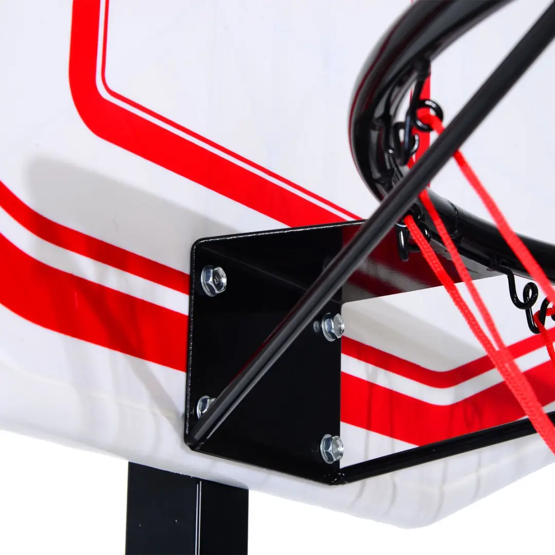 Homcom Basketbalpaal verstelbaar met wielen - 38cm - Zwart