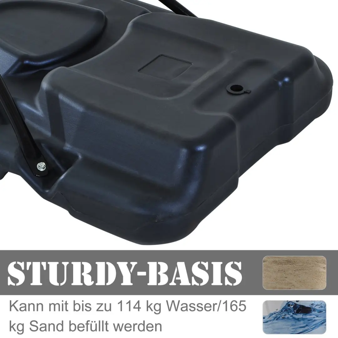 Homcom Basketbalpaal verstelbaar met wielen - 38cm - Zwart