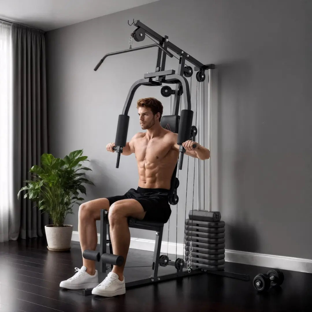 Homcom Multi-Exercise Gym Station A91-176V00BK - Zwart