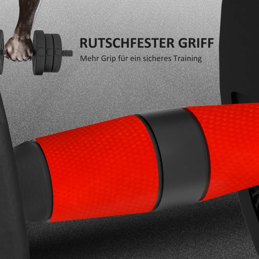 Homcom Hantelset Kunststof Ø20x45cm - 20kg - 12-delig - Zwart