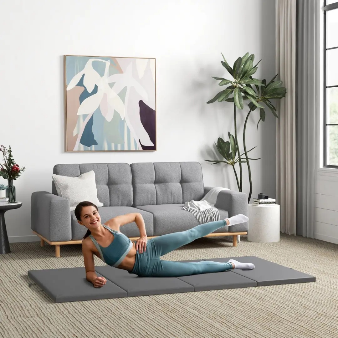 Homcom Gymnastiekmat 240x120x5cm - Grijs