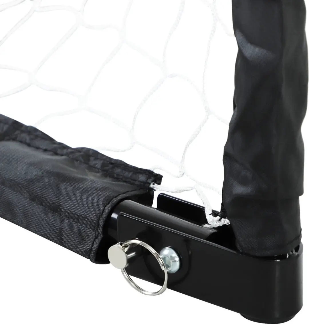 Homcom Voetbaldoel Set 2 Stuks - 90x36x60cm - Zwart