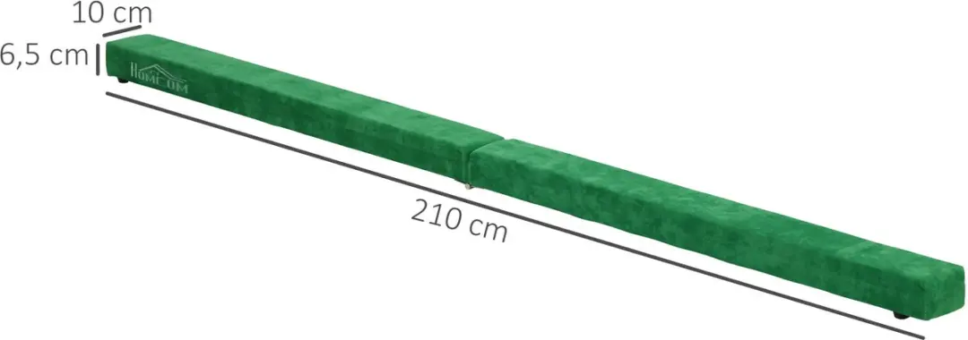 Homcom Evenwichtsbalk Groen 210x10x6,5cm