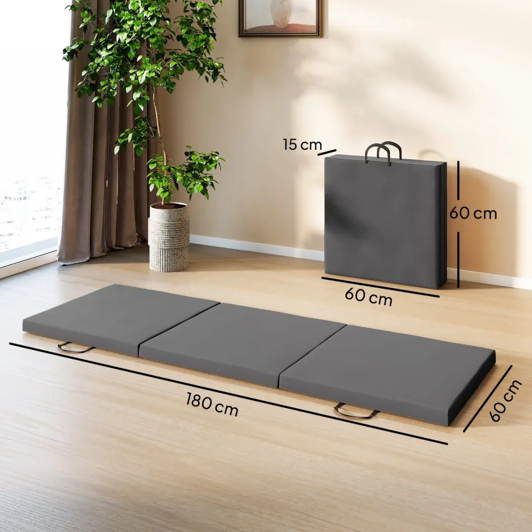 Homcom Gymnastiekmat 180x60x5cm - Grijs