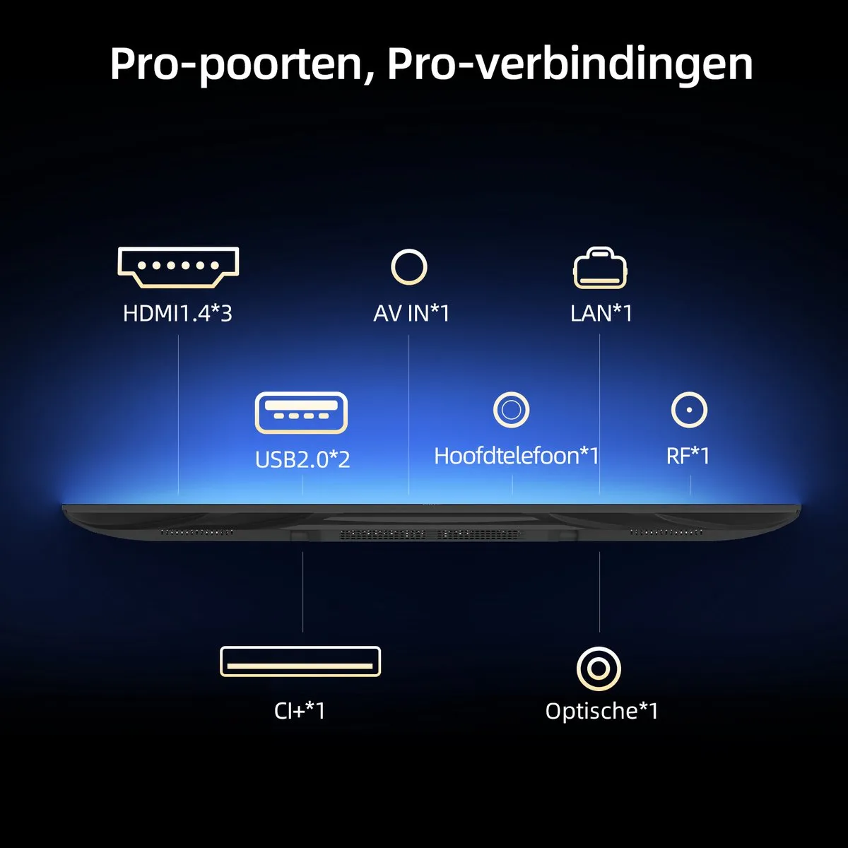 CHiQ LF32FT Smart TV 32 Inch Full HD - Zwart - afbeelding 6 van 6