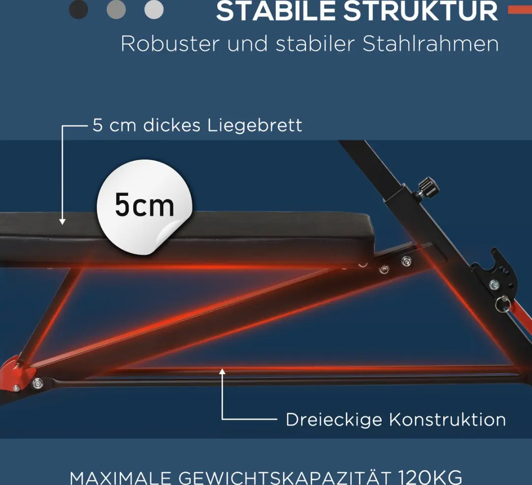 Homcom Halterbank A91-075 - Verstelbaar - Zwart/Rood