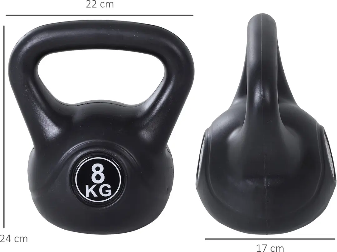 Homcom Kettlebell 16kg - Zwart