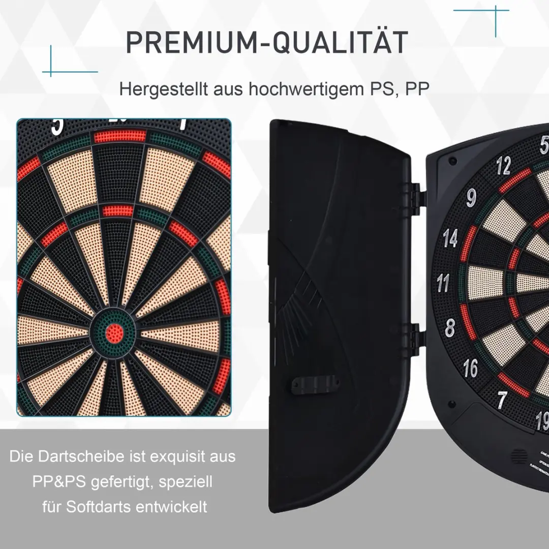 Homcom Dartbord - 44cm - Zwart