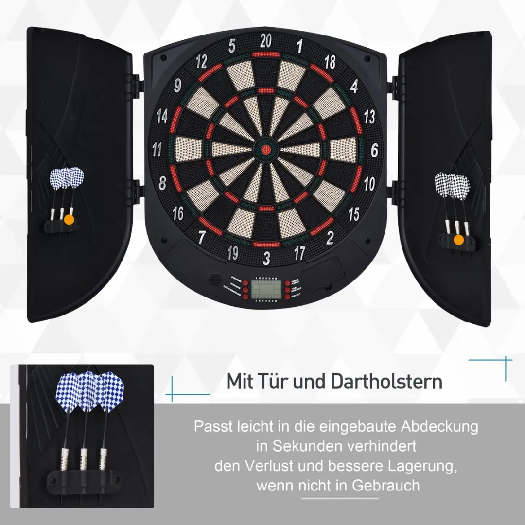 Homcom Dartbord - 44cm - Zwart