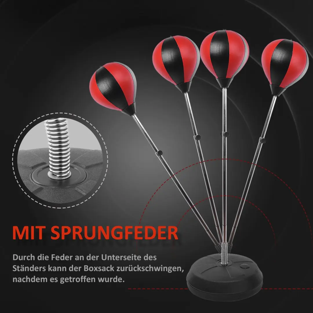 Homcom Bokstrainingset - Staand - Zwart/Rood