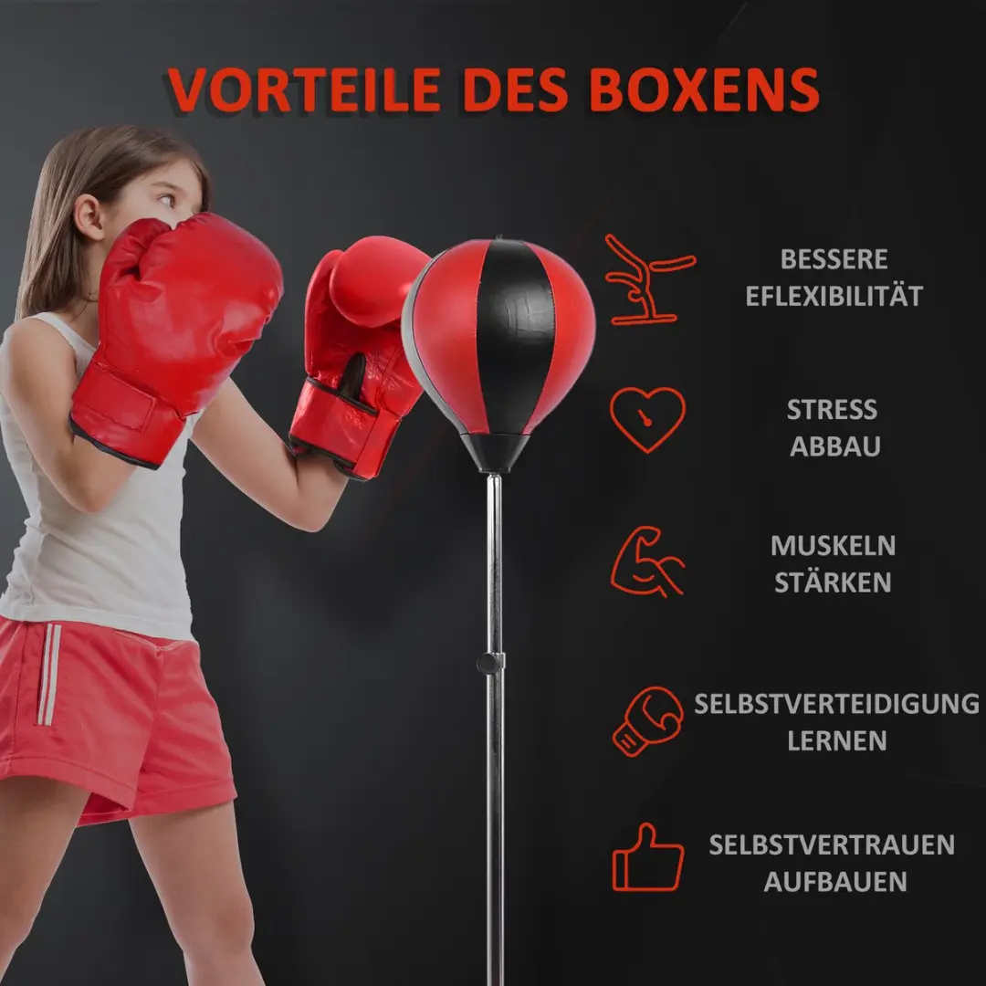 Homcom Bokstrainingset - Staand - Zwart/Rood