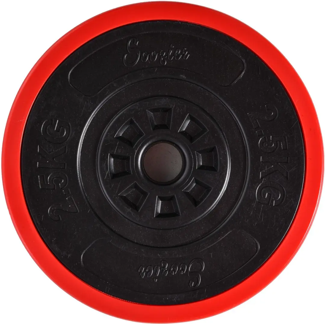 Homcom Langhantel Set 16-delig - 15 kg - Rood/Zwart