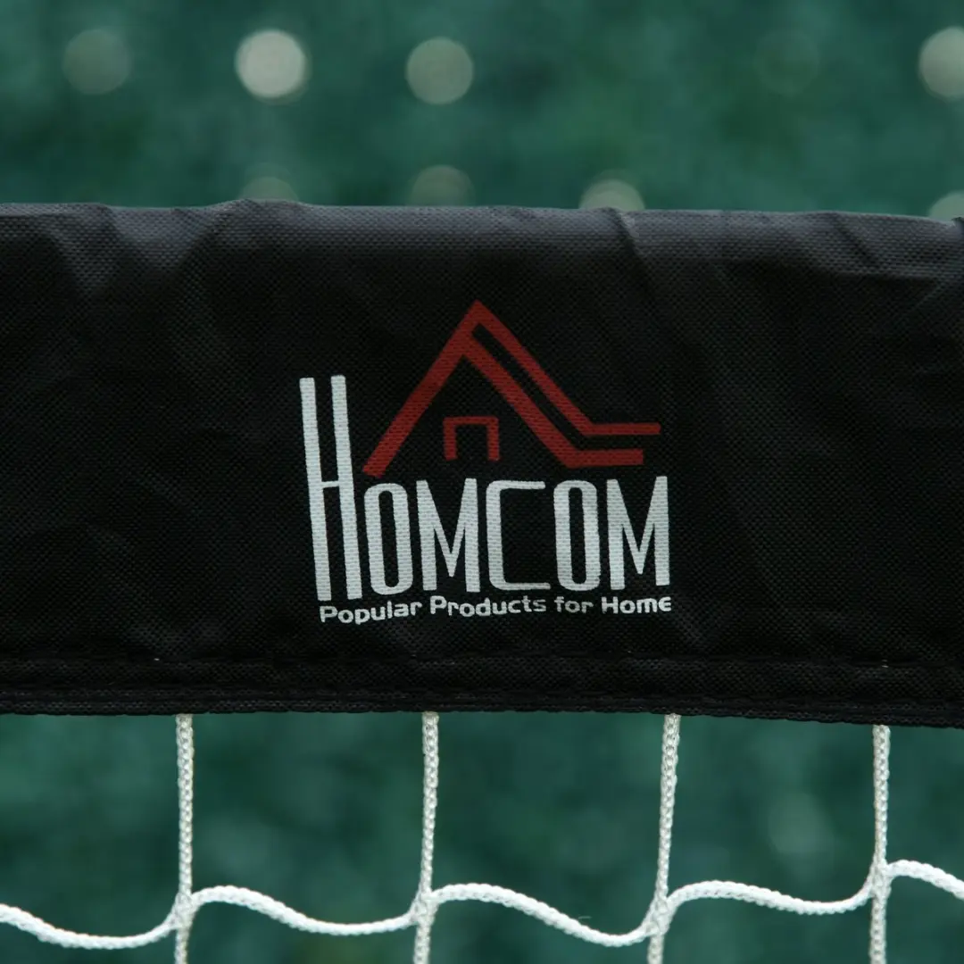 Homcom Voetbaldoelen Set 2 Stuks - 186x90x89cm - Opvouwbaar - Zwart/Wit