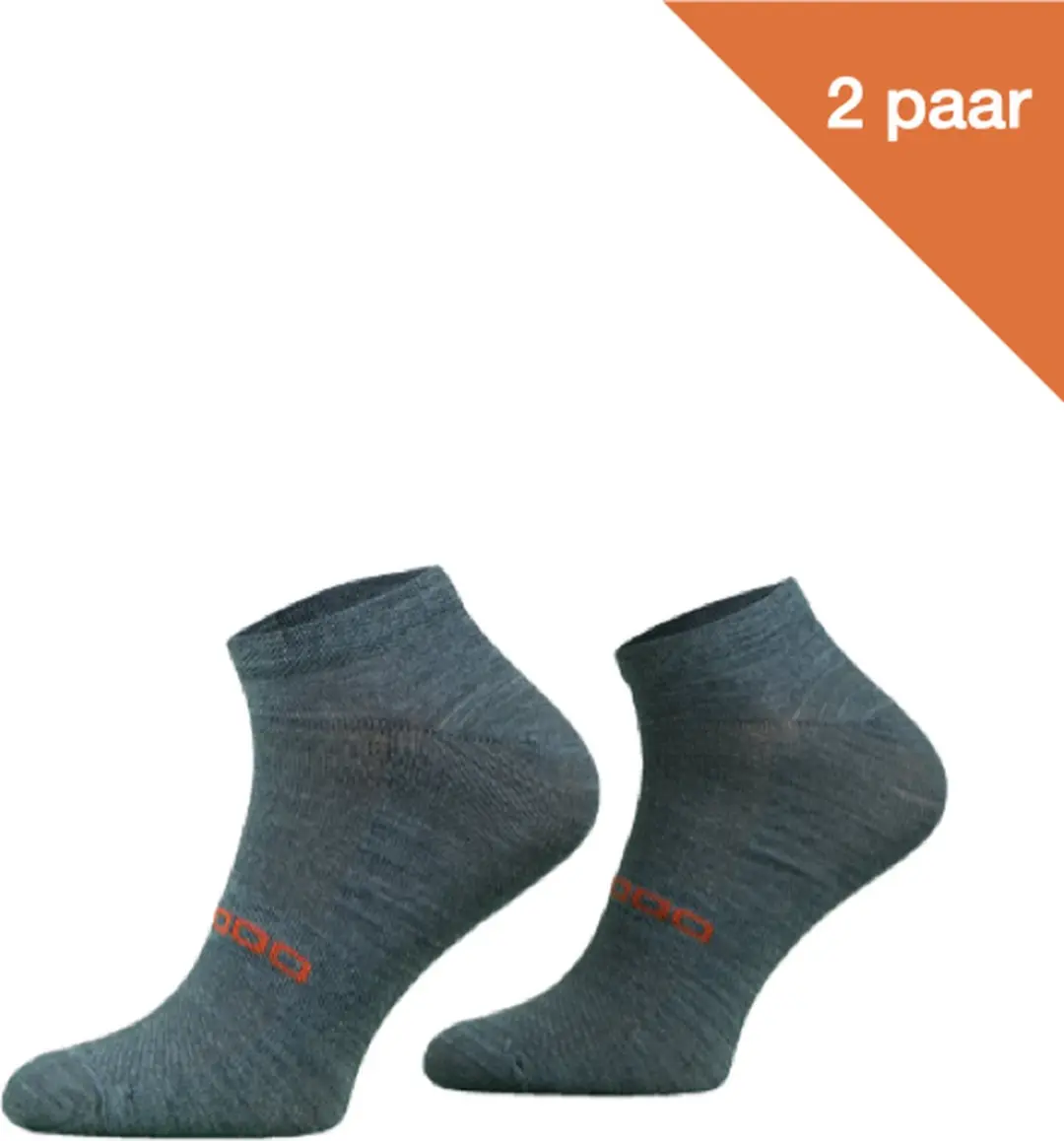 Comodo Merinowol Hardloopsokken - 2 Paar - Grijs