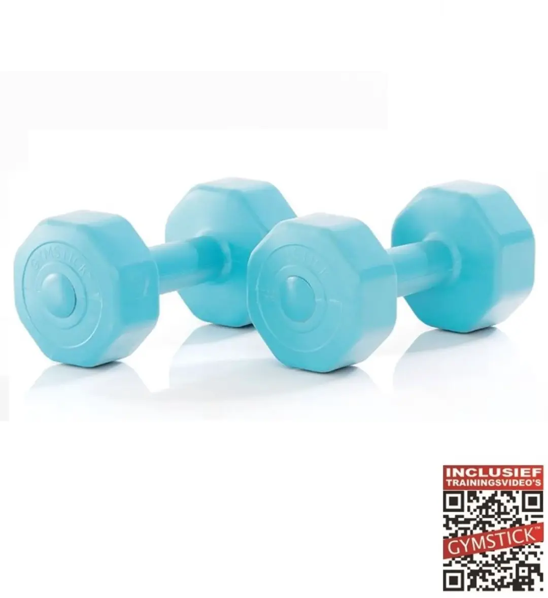 Gymstick Active Vinyl Dumbbells 2x3kg - Turquoise