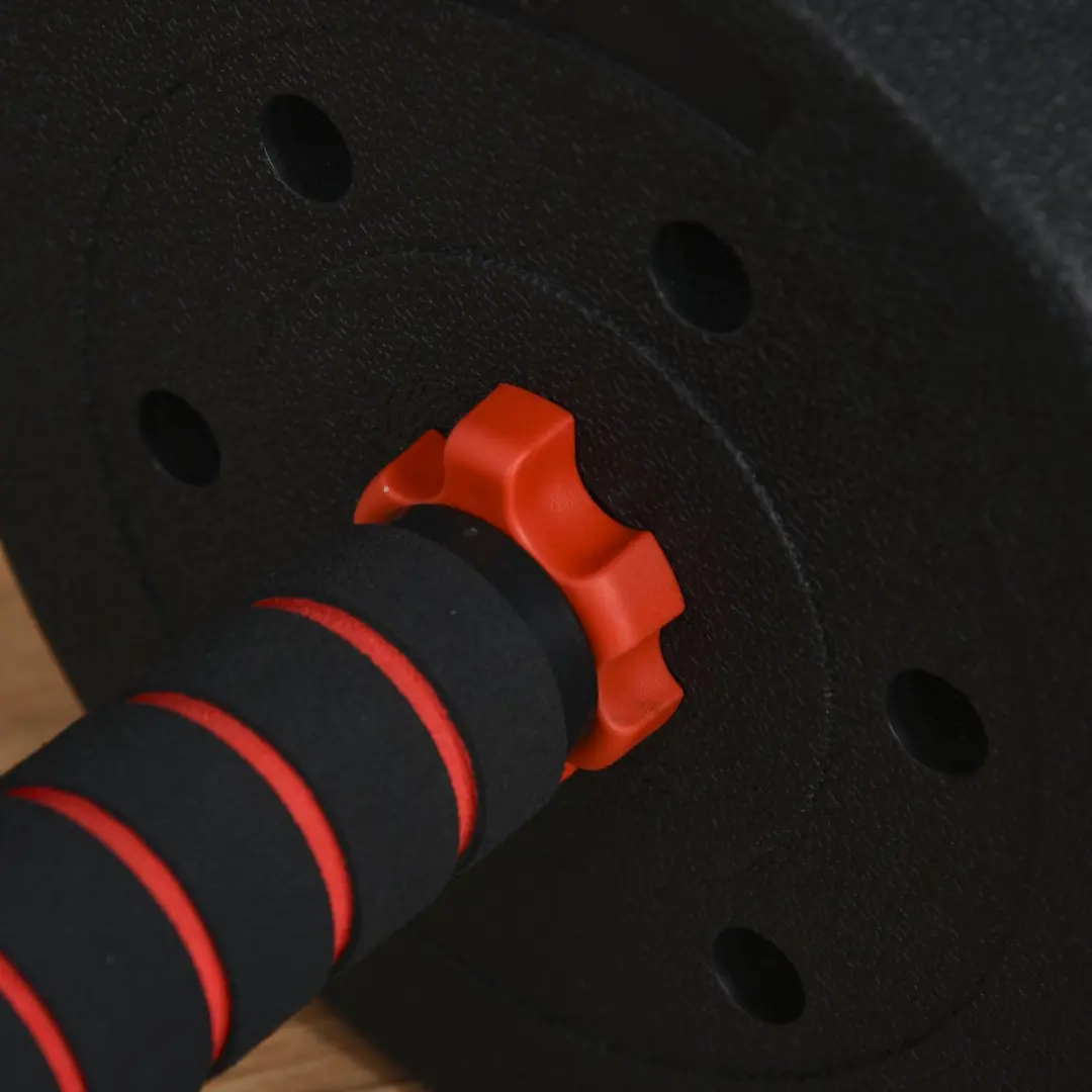 Homcom Hantelset Kunststof - 12 Stuks 2,5 kg/2 kg/1,5 kg - Zwart