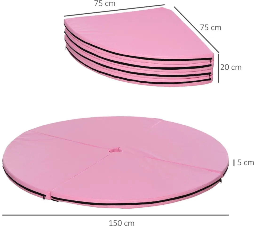 Homcom Paaldansmat 5cm Roze