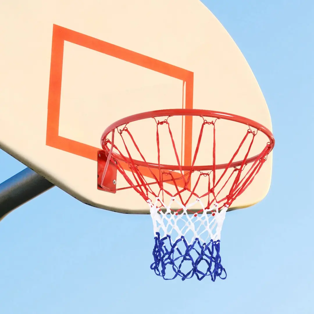 Homcom Basketbalring 46cm Wandmontage - Rood/Blauw/Wit - afbeelding 6 van 6