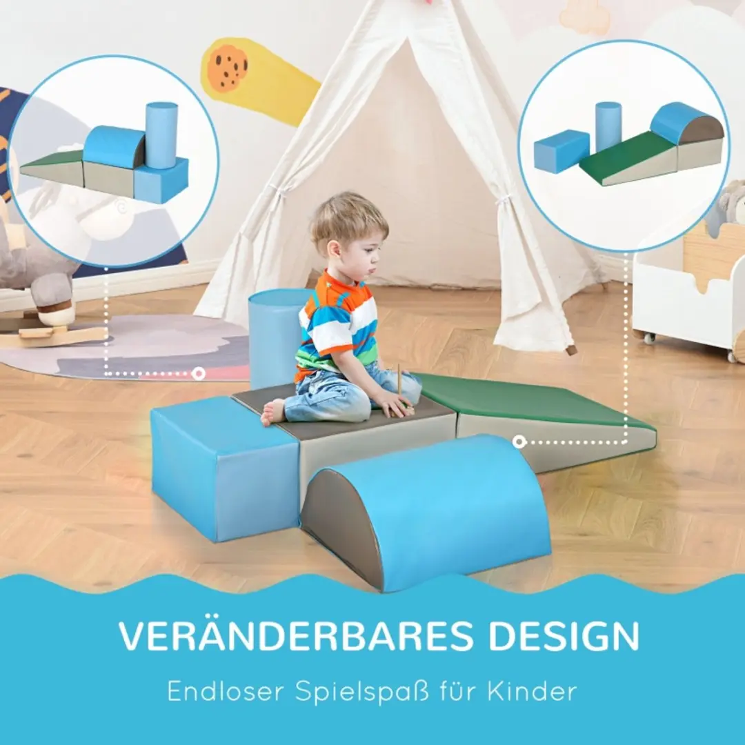 Homcom Meerkleurige Schuimblokken Set - 5 Stuks