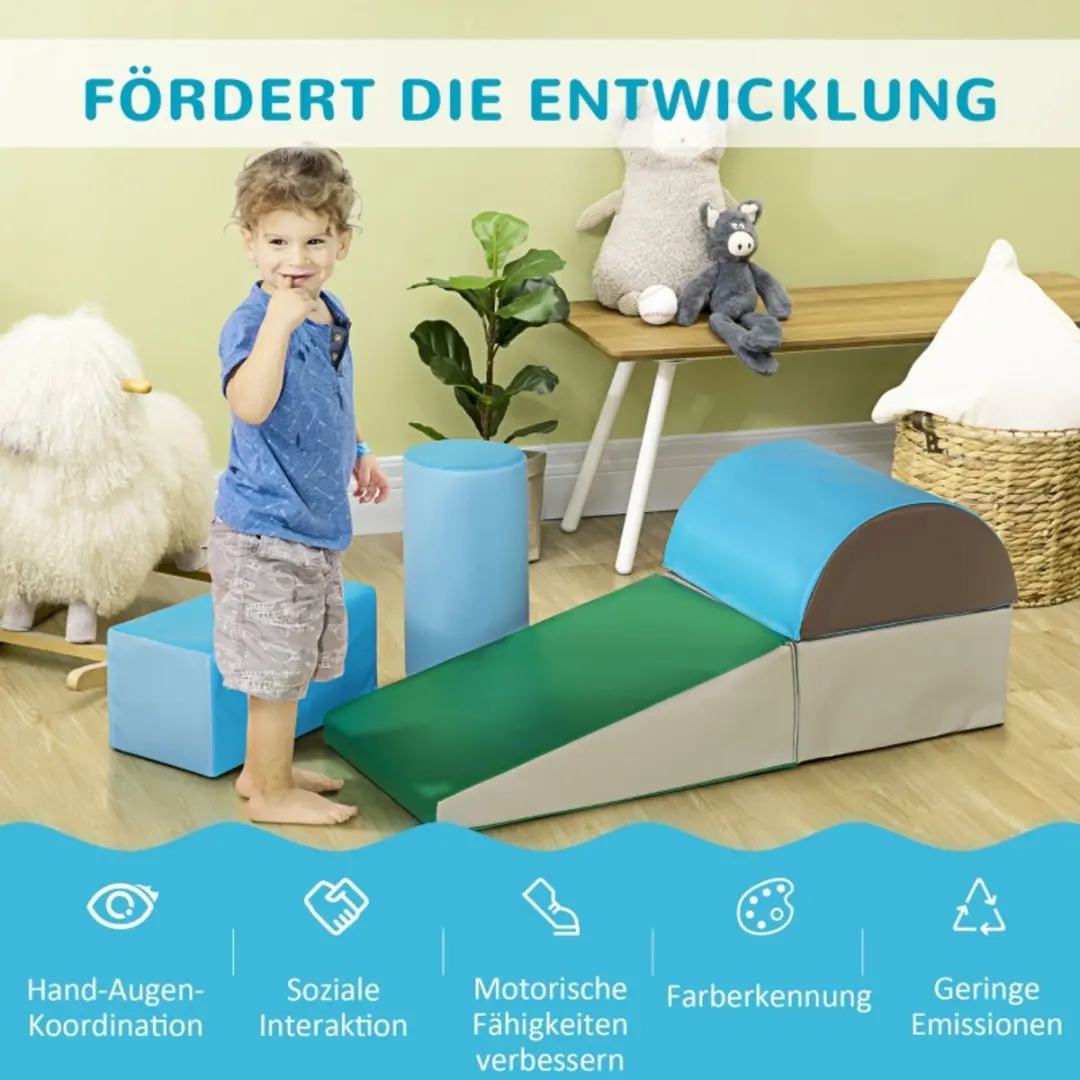 Homcom Meerkleurige Schuimblokken Set - 5 Stuks