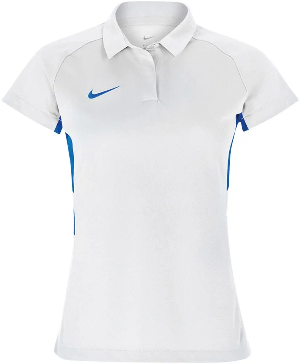 Nike Team Polo Dames XS - Wit/Blauw