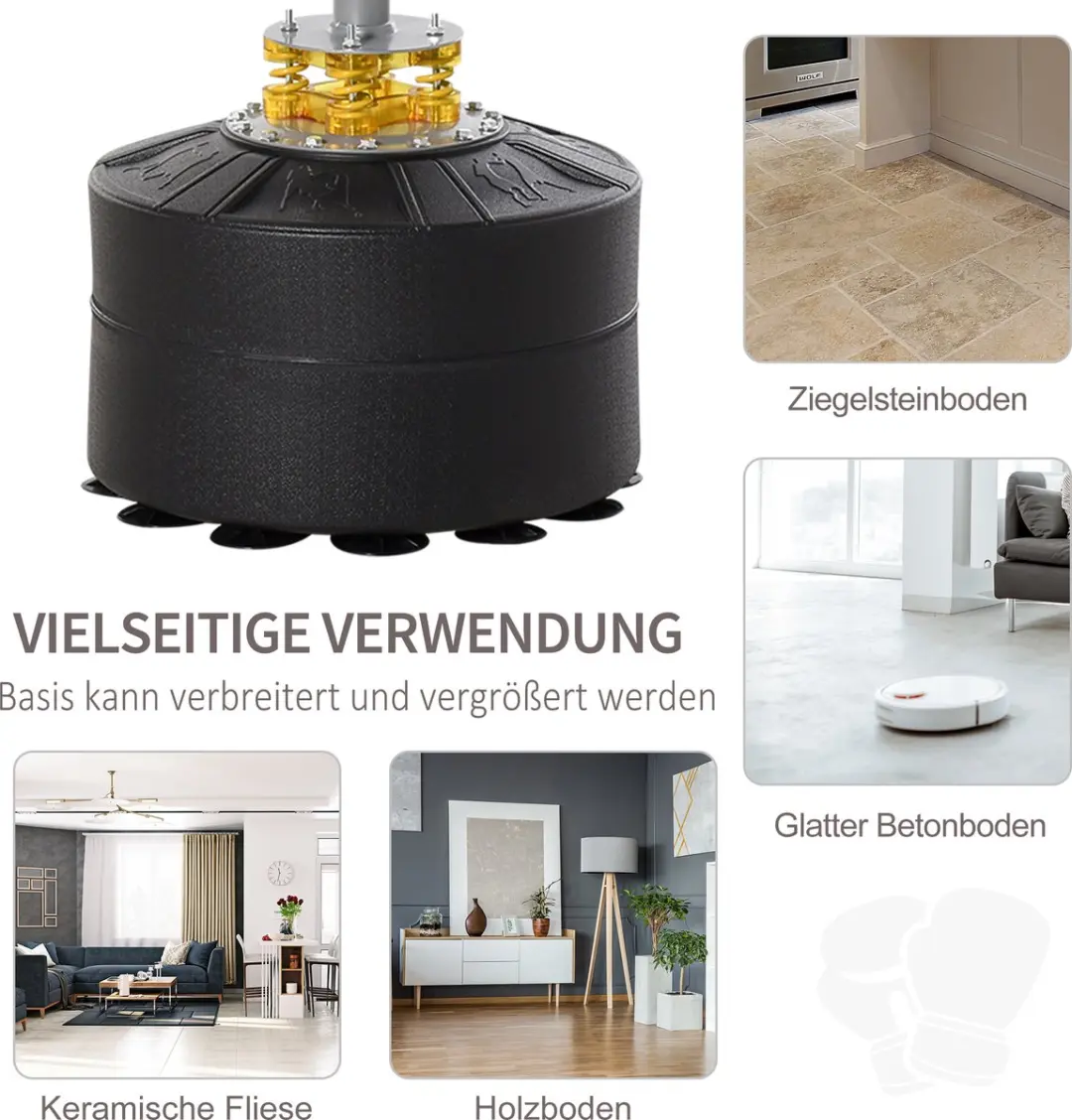 Homcom Bokszak Vrijstaand Zwart