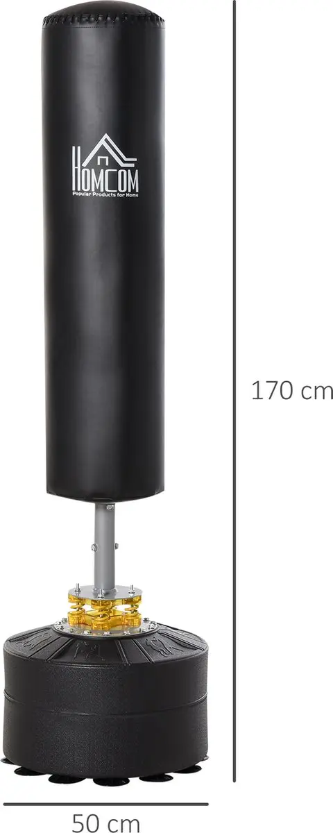 Homcom Bokszak Vrijstaand Zwart