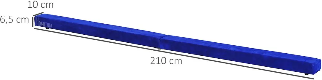 Homcom Evenwichtsbalk - 210x10x6,5cm - Blauw